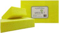 🧽 large car wash sponges, multi-use scrub for car and kitchen cleaning - 3 pack yellow cellulose sponges, environmentally safe biodegradable by greenet logo