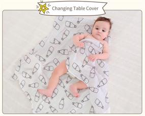 img 2 attached to Organic Cotton Muslin Swaddle Blankets for Babies & Toddlers - Long Ripple Wrap for Extra Comfort