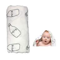 organic cotton muslin swaddle blankets for babies & toddlers - long ripple wrap for extra comfort логотип