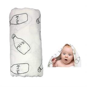 img 4 attached to Organic Cotton Muslin Swaddle Blankets for Babies & Toddlers - Long Ripple Wrap for Extra Comfort