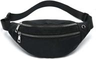 moce waist bag fanny pack: stylish water resistant bum bag for travel, hiking, running, outdoor sports - adjustable belt (black02) логотип