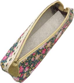 img 2 attached to 🌸 LJY Set of 5 Assorted Floral Canvas Pen Holders – Stationery Pencil Pouches for Convenient Organization and Versatile Cosmetic Bags