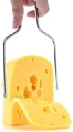 🧀 premium stainless steel cheese slicer and knives set - effortlessly slice soft and hard cheeses - professional grade kitchen tools with wire cutter logo