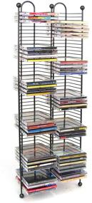 img 3 attached to 📀 Atlantic Nestable CD Tower - Space-Saving Design, Holds 100 CDs, Durable Heavy Gauge Steel Construction, Gunmetal Finish, PN63705079