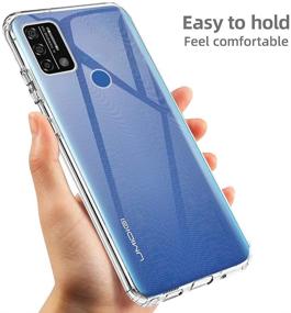 img 1 attached to Чехол YJROP UMIDIGI A9: прозрачный бампер из ТПУ с защитным стеклом для экрана - ударопрочный чехол для телефона