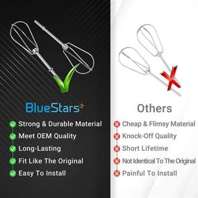 img 3 attached to 🔧 Top-Notch UPGRADED W10490648 Stainless Steel Hand Mixer Turbo Beater by Blue Stars – Perfectly Compatible with KitchenAid & Whirlpool Mixers - Pack of 4