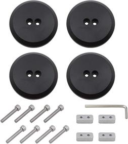img 4 attached to iFJF адаптер для домкрата Jack Pad Billet/Floor Jack Billet: идеально подходит для моделей C7, C6 и C5 корветов и большинства моделей Porsche - анодированный черный алюминий (4 штуки)