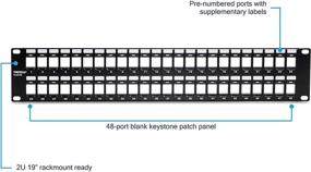 img 2 attached to TRENDnet 48-портовая пустая панель для ключей 2U HD: Лучшее решение для монтажа в стойку с разъемами Cat6 Keystone.