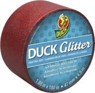 🎨 glitter crafting tape by duck brand, red - 1.88" x 5 yards (252504) logo