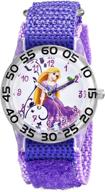 🕰️ disney kids' rapunzel purple analog quartz watch - w001670 logo