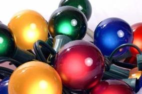 img 1 attached to 🎄 15-Piece Set of G50 Multi Satin Globe Christmas Lights - Green Wire