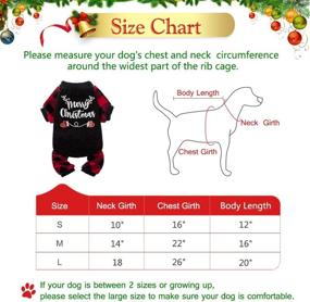 img 3 attached to 🎄 Cozy Christmas Dog Pajamas by BINGPET - Snug and Stylish Plaid Puppy Winter Clothes