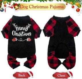 img 2 attached to 🎄 Cozy Christmas Dog Pajamas by BINGPET - Snug and Stylish Plaid Puppy Winter Clothes