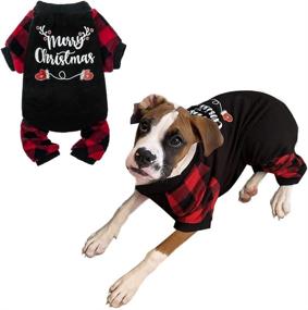 img 4 attached to 🎄 Cozy Christmas Dog Pajamas by BINGPET - Snug and Stylish Plaid Puppy Winter Clothes