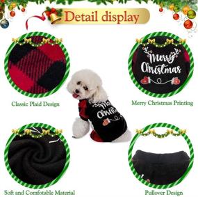 img 1 attached to 🎄 Cozy Christmas Dog Pajamas by BINGPET - Snug and Stylish Plaid Puppy Winter Clothes