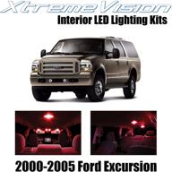 xtremevision interior led for ford excursion 2000-2005 (12 pieces) red interior led kit installation tool logo