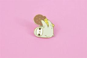 img 1 attached to 🍦 Ice Cream Sloth Enamel Pin by Noristudio