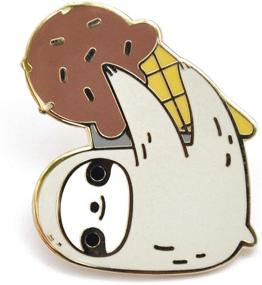 img 3 attached to 🍦 Ice Cream Sloth Enamel Pin by Noristudio