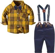 👶 boys' clothing sets with suspender outfits for toddler infants logo