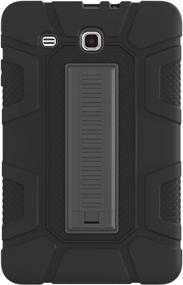 img 2 attached to 📱 Samsung Galaxy Tab E 9.6 Case: Sanhezhong Three Layer Hybrid Rugged Heavy Duty Shockproof Anti-Slip Cover for Tab E Nook 9.6 inch(SM-T560) - Ultimate Protection in Black