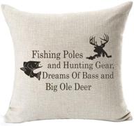 sayings fishing hunting decorative pillowcase logo