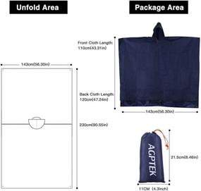 img 1 attached to AGPTEK Adult Rain Ponchos with Hood & 1 Pouch for Hiking and Camping - Reusable