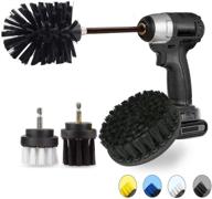 🧽 jusoney 5 pack all-purpose drill brush attachment set - varying sizes and hardness for easy and efficient cleaning - ideal for pool tile, sinks, bathtub, brick, ceramic, marble, auto, boat logo