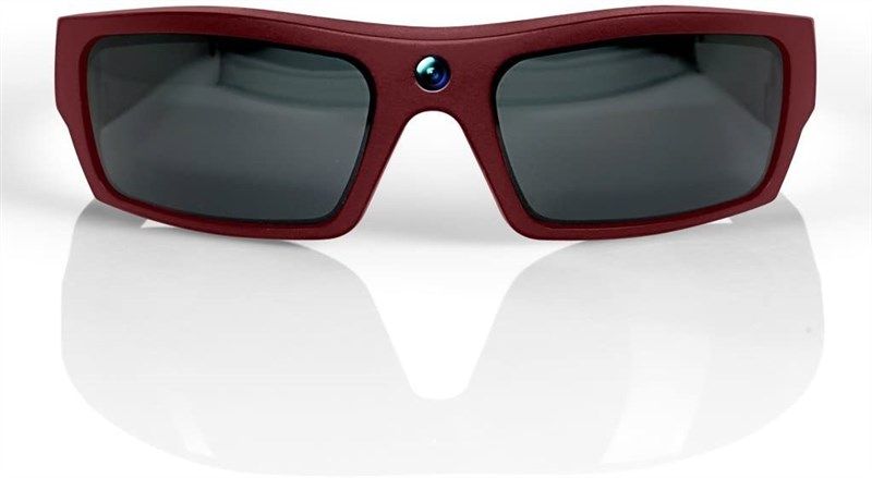govision sol 1080p hd camera glasses video recording sport sunglasses with bluetooth speakers and 15mp camera - maroon 로고