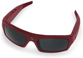 img 1 attached to 🕶️ GoVision SOL 1080p HD Camera Glasses Video Recording Sunglasses with Bluetooth Speakers and 15mp Camera - Maroon, L (GV-SOL1440-MA)