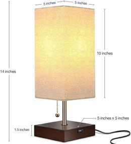 img 3 attached to 🔌 Brightech Grace LED USB Bedside Table & Desk Lamp: Modern Soft Ambient Light & Functional USB Port - Havana Brown