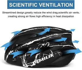 img 2 attached to 🚴 PEMILA Adult Bike Helmet with Magnetic Goggles: Certified, Adjustable Road Bicycle Mountain Cycling Helmet for Men Women (23-24.5 Inches)