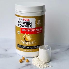 img 3 attached to 🌱 simplyFUEL Unflavored Chickpea Protein Powder: Gluten-Free, No Stevia, Nothing Artificial | 1.25 lb