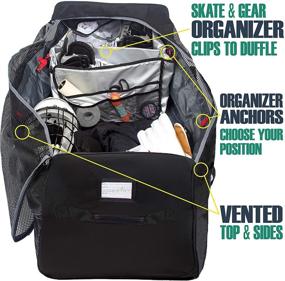 img 2 attached to 🏒 Athletico Hockey Duffle Bag - Extra Large 35-Inch Ice Hockey Duffel XXL Travel Bag for Equipment & Gear, with Organizer Caddy Included (Back)