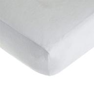 🛏️ tl care white 100% cotton flannel fitted crib sheet - unisex design for boys and girls logo