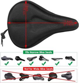 img 1 attached to 🚴 WOTOW Gel Bike Seat Cover - Non-Slip Soft Padded Bicycle Saddle Cushion for Men and Women - Compatible with Peloton, Spin, Mountain, and Road Bikes - Ideal for Indoor and Outdoor Cycling Exercise - Includes Dust and Rain Proof Cover