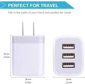 img 1 attached to Convenient USB Charger for iPhone & Samsung - 2Pack Multi Port Wall Charger with 3.1A Charging Power - Compatible with Latest iPhone and Samsung Galaxy Models