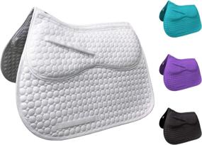 img 4 attached to 🐎 Derby Originals All Purpose English Saddle Pad - Extra Comfort & Removable Memory Foam for Enhanced Performance