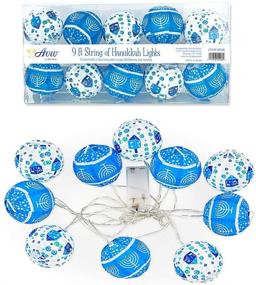 img 4 attached to 🕎 Aviv Judaica LED String Lights Hanukkah Decorations - 10 Lantern String Lights - Battery Powered - 2-AA Batteries Not Included