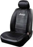 🚗 plasticolor 008631r01 deluxe seat cover for jeep: high contrast stitching, embroidered logo, premium 3 piece sideless design with cargo pocket logo