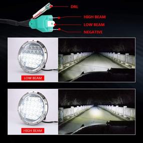 img 2 attached to 🐄 COWONE Новейшие 130W 7-дюймовые фары LED с DRL для Jeep Wrangler 97-2018 JK TJ LJ Hummer H1 H2 - Хромированный фары