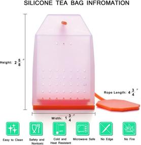 img 1 attached to ☕ Reusable Silicone Tea Infuser Bags by Ououdee - 5-Pack for Loose Leaf Tea, Ideal for Tea Cups, Mugs, and Teapots