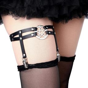 img 2 attached to Harness Adjustable Leather Elastic Suspender