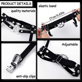 img 1 attached to Harness Adjustable Leather Elastic Suspender