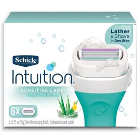 img 4 attached to 💆 Schick Intuition Sensitive Skin Women's Razor Refills - Enriched with Vitamin E, Aloe, 6-Pack