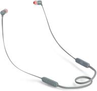 jbl t110bt wireless in-ear headphones three-button remote microphone (gray) логотип