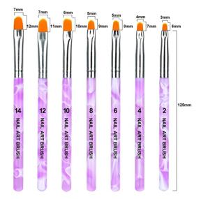 img 3 attached to 💅 Waldd 17-Piece Nail Art Brushes Set - Gel Nail Brush Designs - Nail Art Tips Builder Brush - Nail Painting Drawing Kit - 3D Nail Brush - Brush Pen - Fan Brush and Liner for Professional Salons and DIY at Home