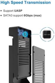 img 2 attached to 📁 Inateck USB 3.0 внешняя коробка для жесткого диска SATA - внешняя коробка для HDD и SSD SATA 2,5/3,5 дюйма, поддержка UASP, с адаптером питания 12V/2A для оптимальной производительности.