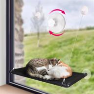 🐱 fophop large cat window perch - premium cat hammock window seat shelf for two large cats, sturdy 26-inch cat resting seat with heavy duty screw suction cups - holds up to 60lbs logo