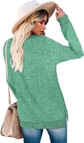 img 2 attached to Stylish WEESO Women's Long Sleeve Color 👚 Block Crewneck Sweatshirts: Trendy Sweaters for Fashionable Tunic Tops