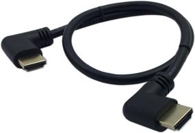 img 3 attached to 🔌 Cerrxian 0.5m High Speed HDMI 2.0 Right Angle Male to Right Angle Male Cable | Ultra HD 4k x 2k, Ethernet, 3D, 4K, Audio | TVs, Laptops - 0.5m (Black)(rm-rm)